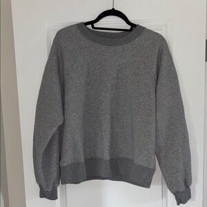 Abercrombie & Fitch Heather Gray Sunday Crew Neck Sweatshirt